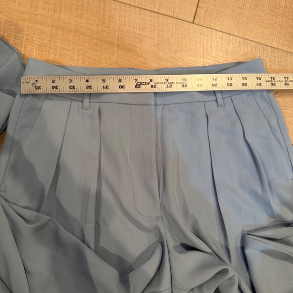 BANANA REPUBLIC PLEATED WIDE LEG BLUE PANTS SIZE 8 PETITE - Picture 7 of 10